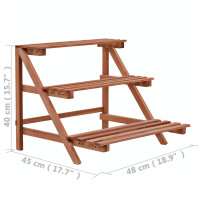 Produktbild för Växtställ 3 nivåer cedarträ 48x45x40 cm