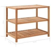 Produktbild för Badrumshylla massivt valnötsträ 65x40x55 cm