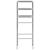 Produktbild för Toaletthylla med 3 hyllplan silver 53x28x169 cm