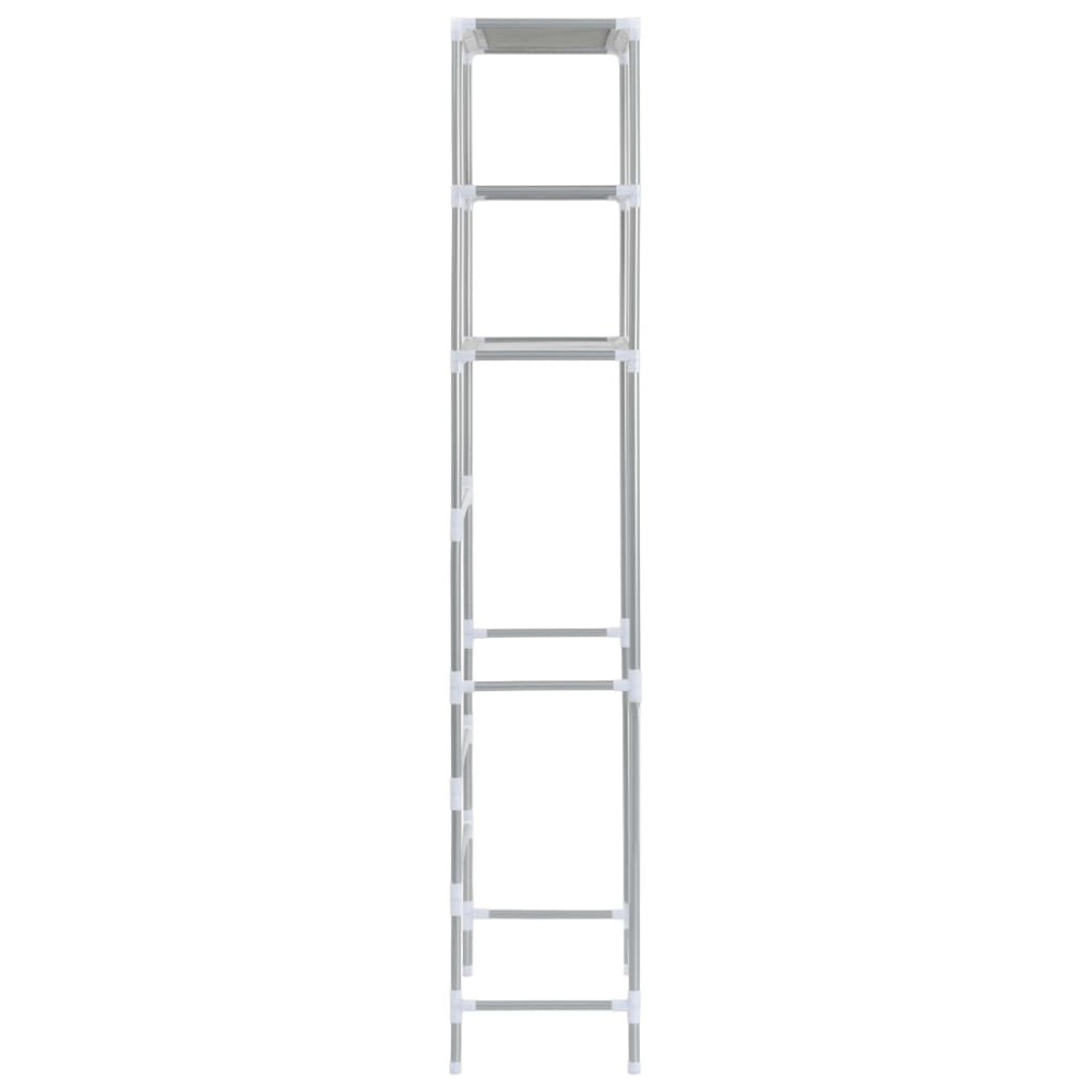 Produktbild för Toaletthylla med 3 hyllplan silver 53x28x169 cm