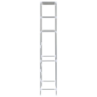 Produktbild för Toaletthylla med 3 hyllplan silver 53x28x169 cm