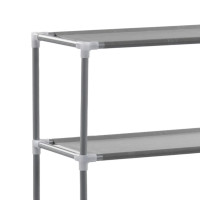 Produktbild för Toaletthylla med 3 hyllplan silver 53x28x169 cm
