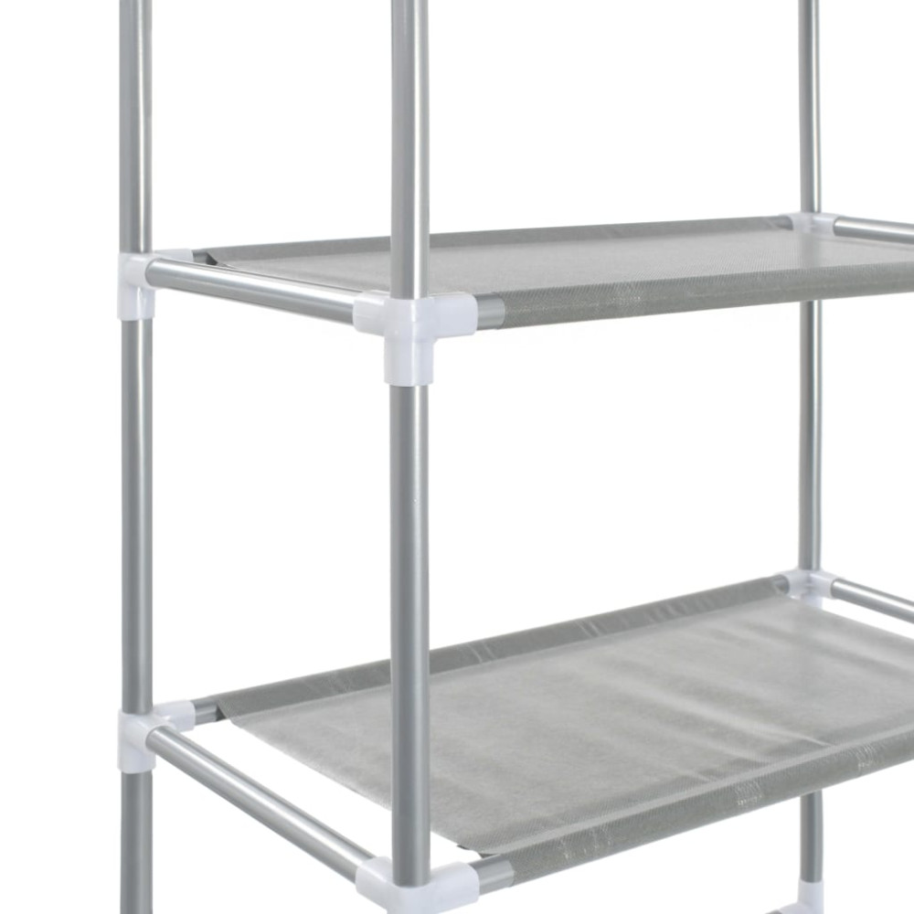 Produktbild för Toaletthylla med 3 hyllplan silver 53x28x169 cm