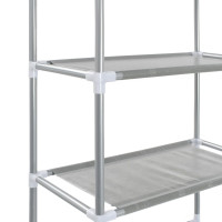Produktbild för Toaletthylla med 3 hyllplan silver 53x28x169 cm