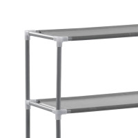 Produktbild för Hylla för tvättmaskin med 3 hyllplan silver 69x28x169 cm