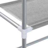 Produktbild för Hylla för tvättmaskin med 3 hyllplan silver 69x28x169 cm