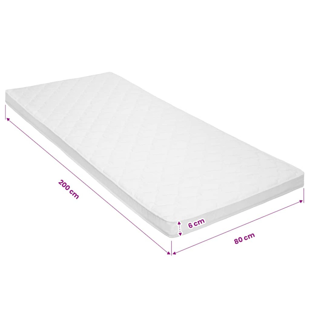 Produktbild för Bäddmadrass 80x200 cm kallskum äggprofil 6 cm
