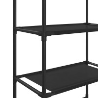 Produktbild för Toaletthylla med 3 hyllplan svart 53x28x169 cm