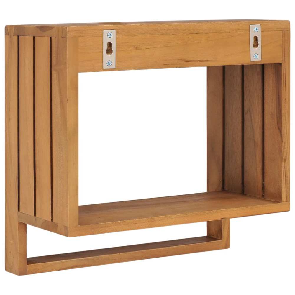 Produktbild för Väggmonterad handdukshängare 35x20x35 cm massivt teakträ