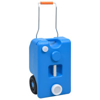 Miniatyr av produktbild för Vattentank med hjul för camping 25 L blå