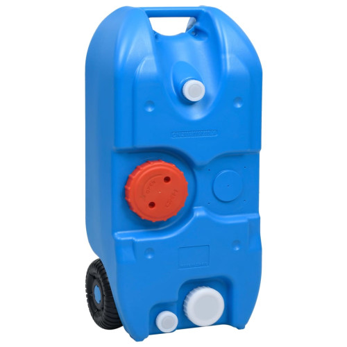 vidaXL Vattentank med hjul för camping 40 L blå