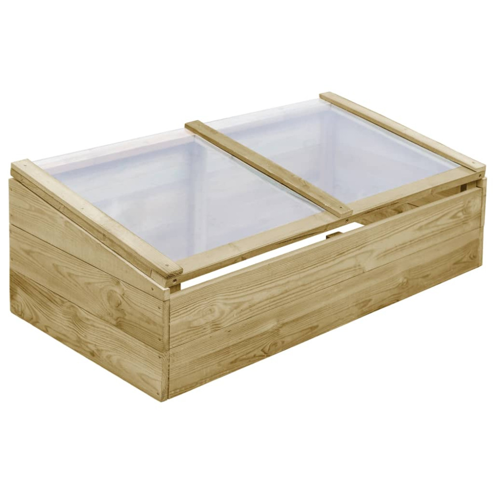 Produktbild för Drivbänk 2 st impregnerad furu 100x50x35 cm