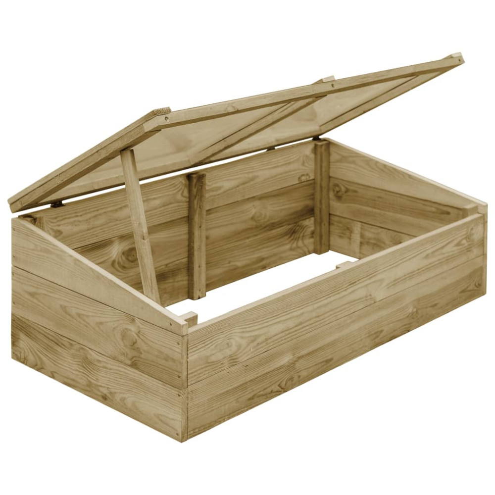 Produktbild för Drivbänk 2 st impregnerad furu 100x50x35 cm