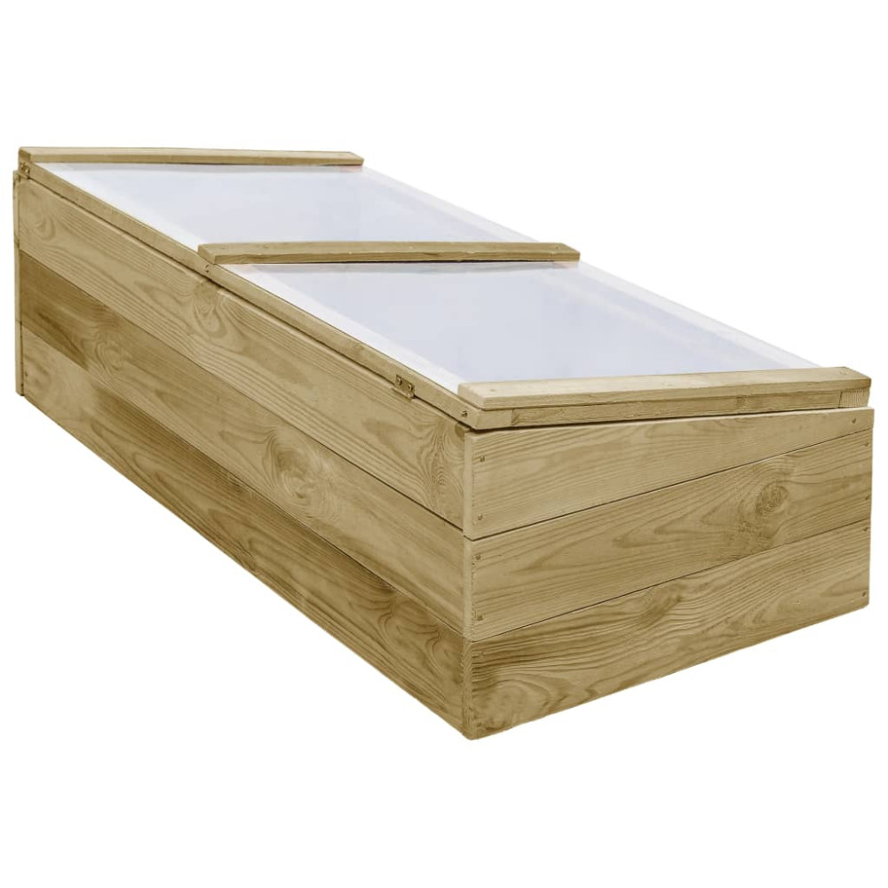 Produktbild för Drivbänk 2 st impregnerad furu 100x50x35 cm