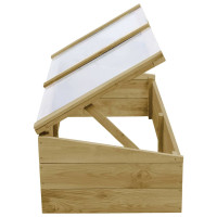 Produktbild för Drivbänk 2 st impregnerad furu 100x50x35 cm