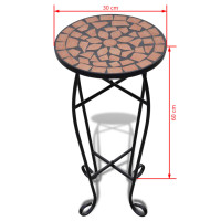 Produktbild för Sidobord med mosaik terrakotta