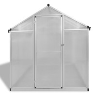 Miniatyr av produktbild för Växthus i förstärkt aluminium med basram 4,6 m²