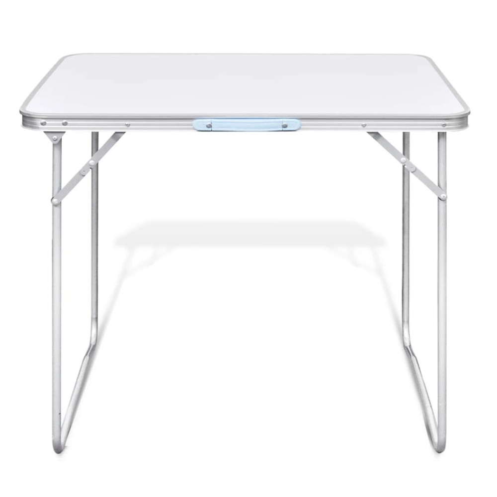 Produktbild för Campingbord med metallram, hopfällbar 80 x 60 cm