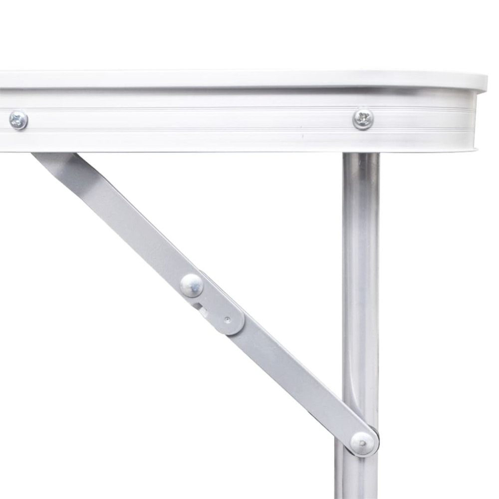 Produktbild för Campingbord med metallram, hopfällbar 80 x 60 cm