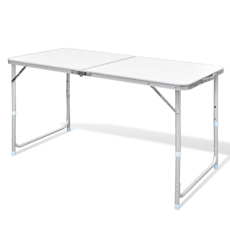 Produktbild för Campingbord med höj- och sänkbar aluminium (hopfällbar) 120 x 60 cm