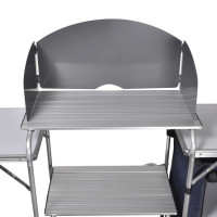 Produktbild för Campingkök med vindskydd i aluminium