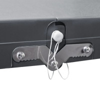 Miniatyr av produktbild för Hopfällbart campingbord med 4 stolar i aluminium ljusgrått