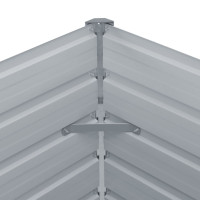 Miniatyr av produktbild för Odlingslåda 129x129x46 cm galvaniserat stål grå