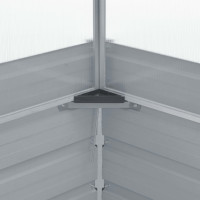 Produktbild för Växthus 100x100x85 cm galvaniserat stål grå