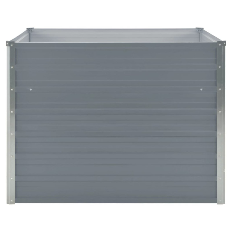 Produktbild för Odlingslåda 100x100x77 cm galvaniserad stål grå