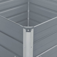 Miniatyr av produktbild för Odlingslåda 100x100x77 cm galvaniserad stål grå