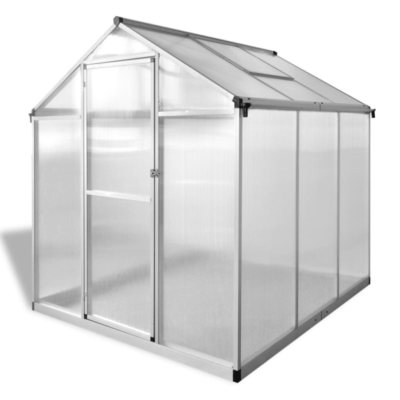 Produktbild för Växthus 3,46 m² förstärkt aluminium