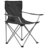Miniatyr av produktbild för Campingbord och stolar 3 delar grå