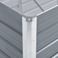 Miniatyr av produktbild för Odlingslåda upphöjd galvaniserat stål 240x80x77 cm grå