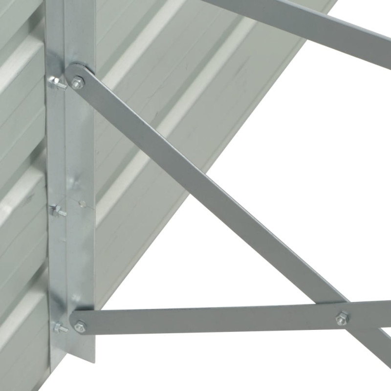Produktbild för Odlingslåda upphöjd galvaniserat stål 100x40x45 cm grå