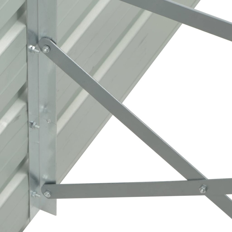 Produktbild för Odlingslåda upphöjd galvaniserat stål 100x40x45 cm grön