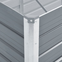 Miniatyr av produktbild för Odlingslåda upphöjd galvaniserat stål 129x129x77 cm grå