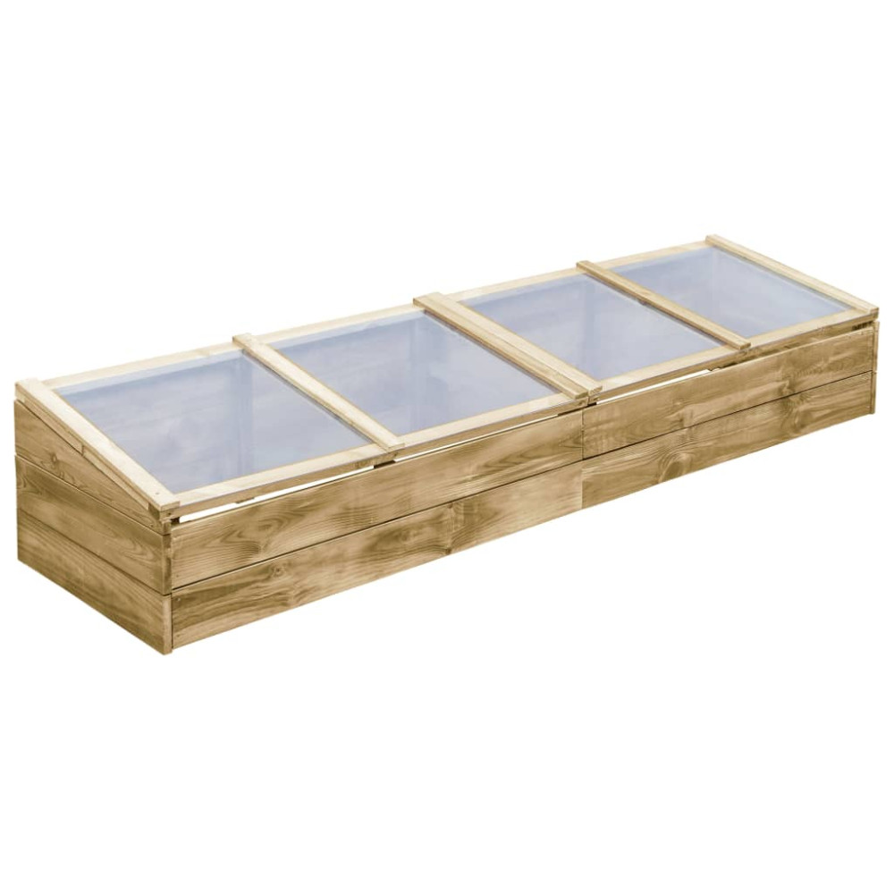Produktbild för Växthus impregnerad furu 200x50x35 cm