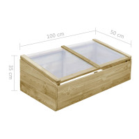 Produktbild för Växthus impregnerad furu 100x50x35 cm