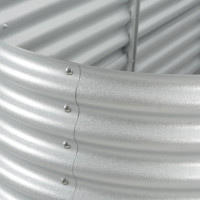 Miniatyr av produktbild för Odlingslåda upphöjd galvaniserat stål 400x80x81 cm silver