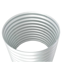Produktbild för Odlingslåda upphöjd galvaniserat stål 80x80x81 cm silver