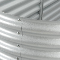 Miniatyr av produktbild för Odlingslåda upphöjd galvaniserat stål 240x80x44 cm silver