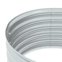 Produktbild för Odlingslåda upphöjd galvaniserat stål 80x80x44 cm silver