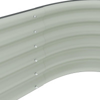 Produktbild för Odlingslåda upphöjd galvaniserat stål 320x80x44 cm grå