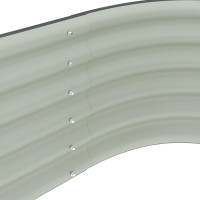 Produktbild för Odlingslåda upphöjd galvaniserat stål 240x80x44 cm grå