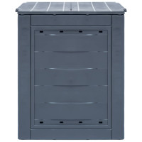 Produktbild för Trädgårdskompost grå 60x60x73 cm 260 L