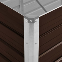 Miniatyr av produktbild för Odlingslåda upphöjd brun 240x80x77 cm galvaniserat stål
