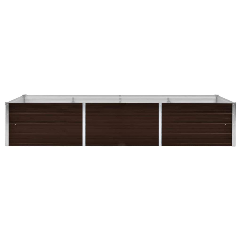 Produktbild för Odlingslåda upphöjd brun 240x80x45 cm galvaniserat stål