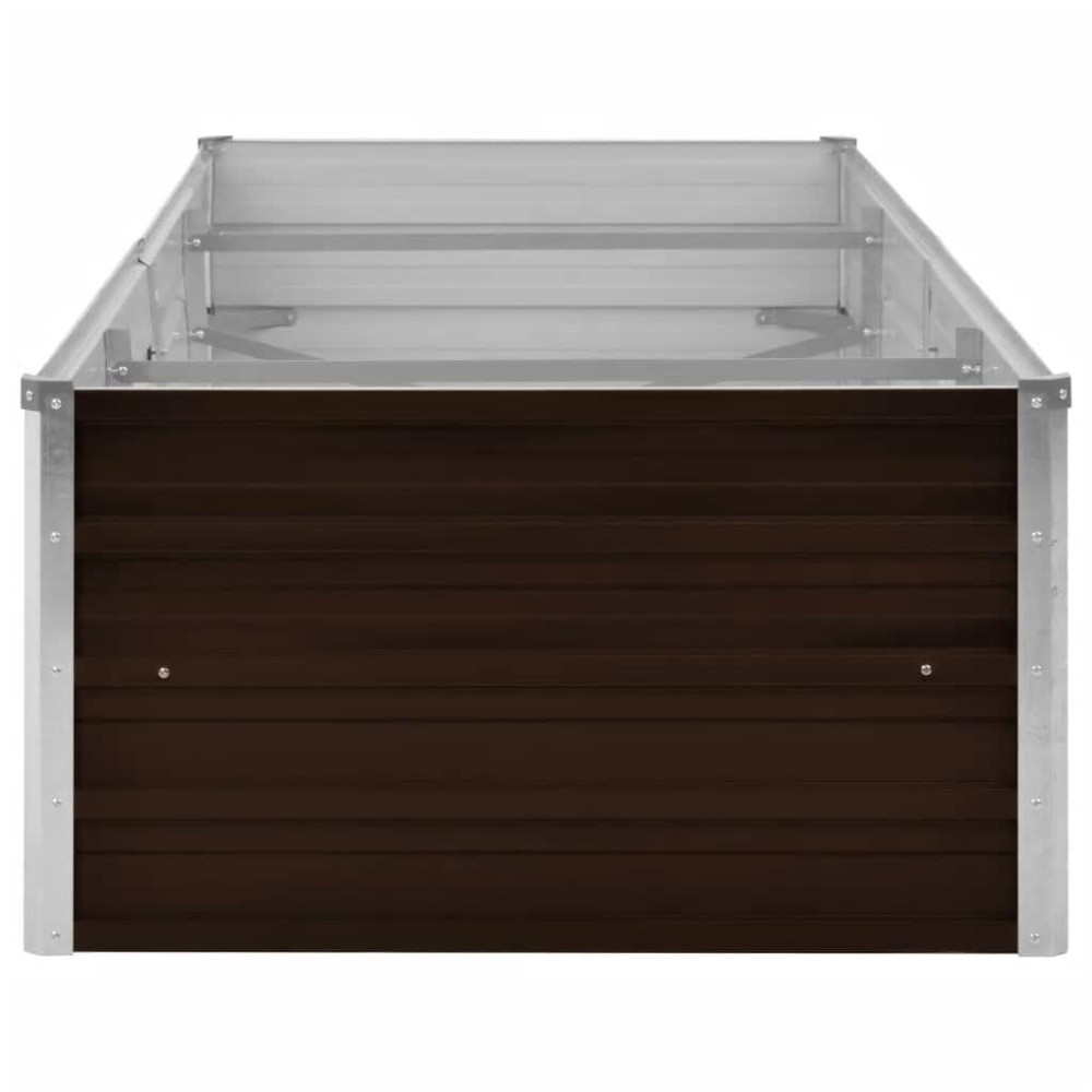 Produktbild för Odlingslåda upphöjd brun 240x80x45 cm galvaniserat stål