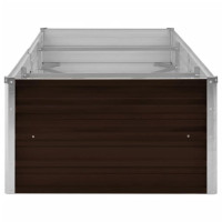 Produktbild för Odlingslåda upphöjd brun 240x80x45 cm galvaniserat stål