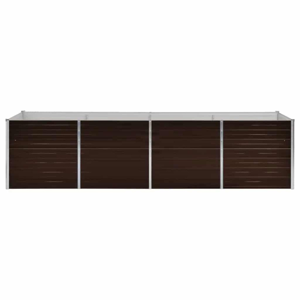 Produktbild för Odlingslåda upphöjd brun 320x80x77 cm galvaniserat stål